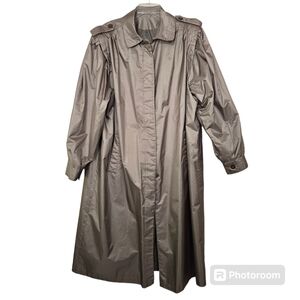 Silvercord Vintage 1980s Women's sz 18 Full Length Trench Coat, Water Resistant